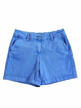 Land’N Sea Sky Blue Chino Cotton Shorts Classic Fit Womens 8 Coastal Grandma